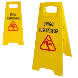 Tablica ostrzegawcza  UWAGA ŚLISKA PODŁOGA