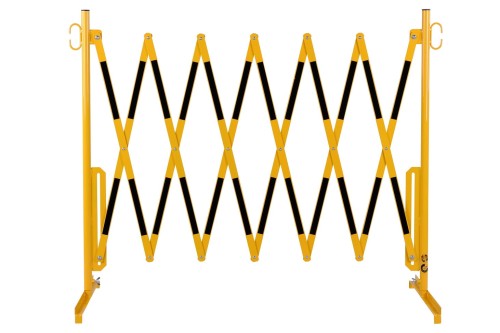 Zapora-nozycowa-skladana-na-nogach-360cm-zolto-czarna